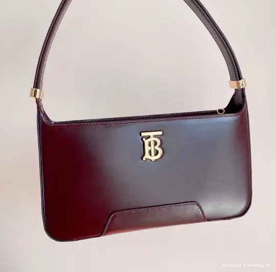 Official FirstBag Ru TB BURBERRY Leather Bag Shoulder 0506